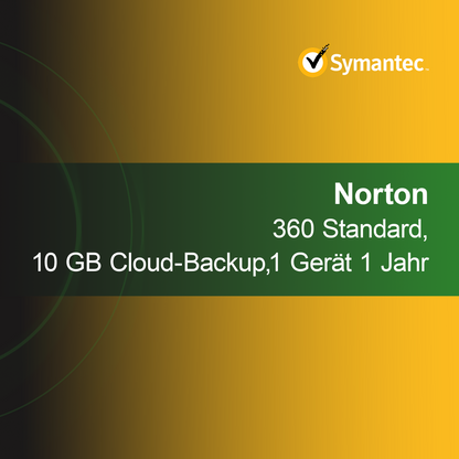 Norton 360 Standard, 10 GB Cloud Backup, 1 device 1 year